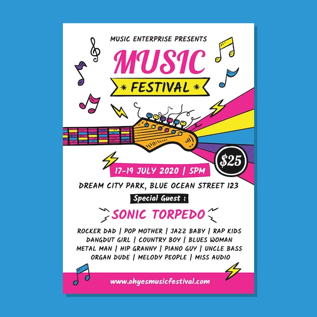 Cartel del Festival de Música Flyer