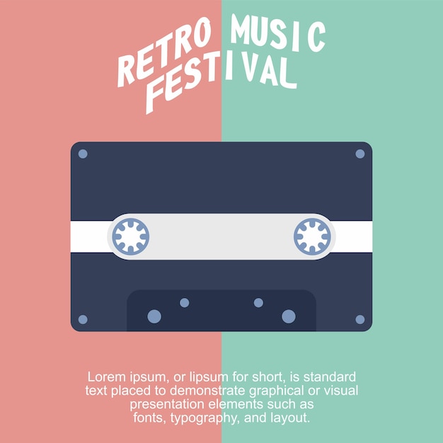 cartel del festival de música de vector
