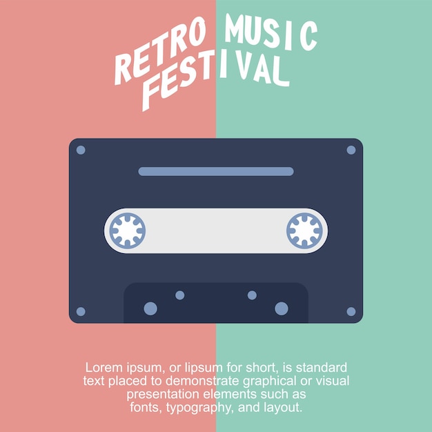 cartel del festival de música de vector