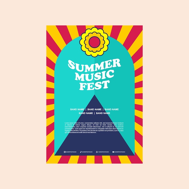 Cartel del festival de música de verano