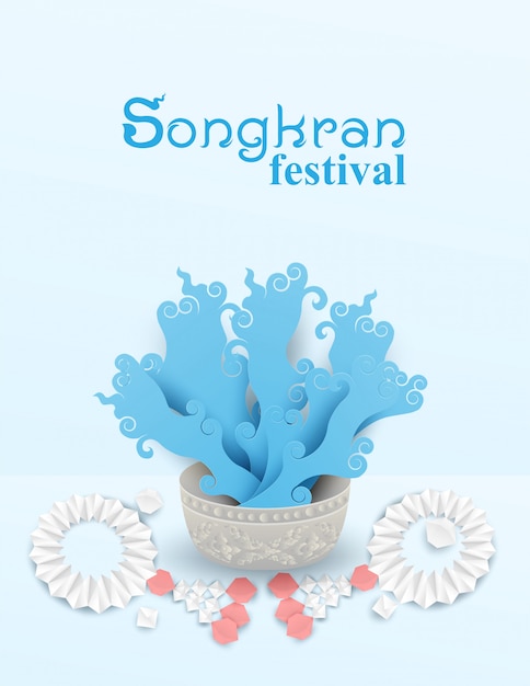 Cartel del festival de tailandia de songkran