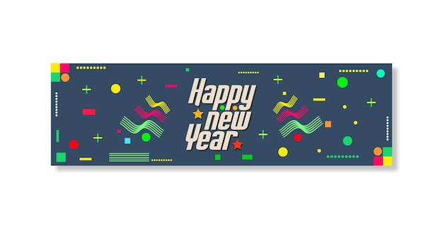 Vector cartel de fiesta de año nuevo 2025 diseño decorativo de confeti dorado 3d realista con tipografía moderna