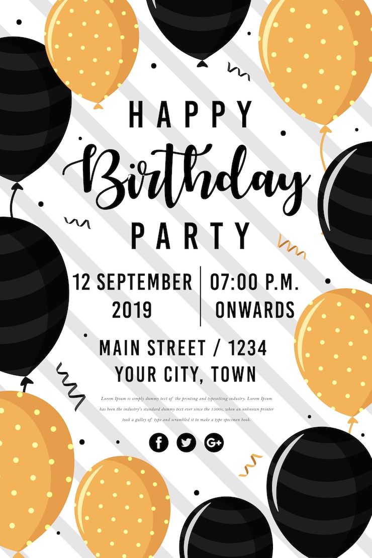 Vector cartel de fiesta de feliz cumpleaños de vector