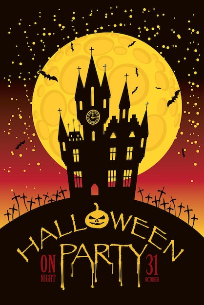 Cartel para para la fiesta de halloween