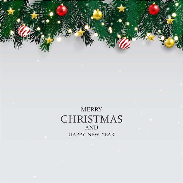 Cartel de fiesta de Navidad y feliz año nuevo fondo.
