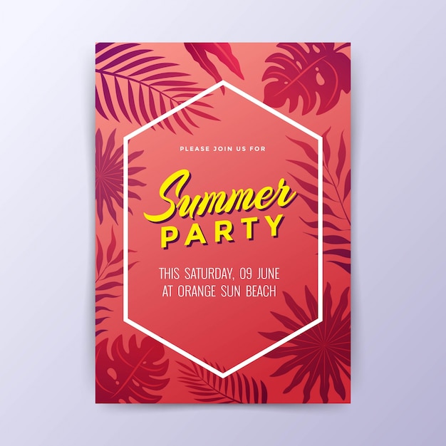 Cartel de fiesta de verano