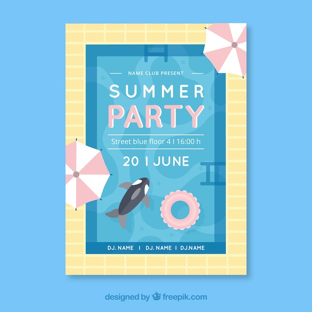 Cartel de fiesta de verano