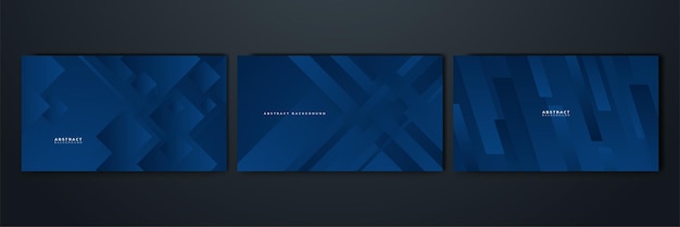 Cartel de fondo azul abstracto con luces dinámicas Ilustración de vector de red de tecnología