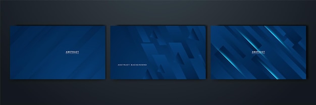 Cartel de fondo azul abstracto con luces dinámicas Ilustración de vector de red de tecnología