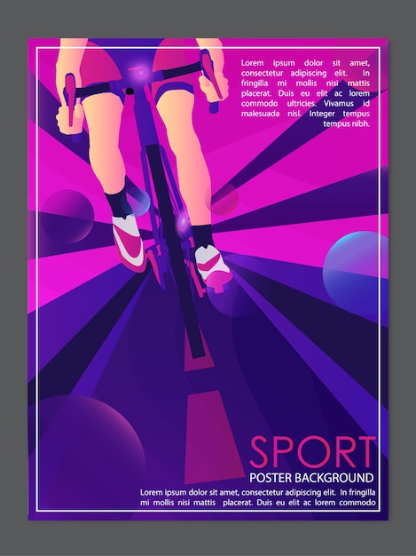 Cartel de fondo deporte bicicleta creativo moderno