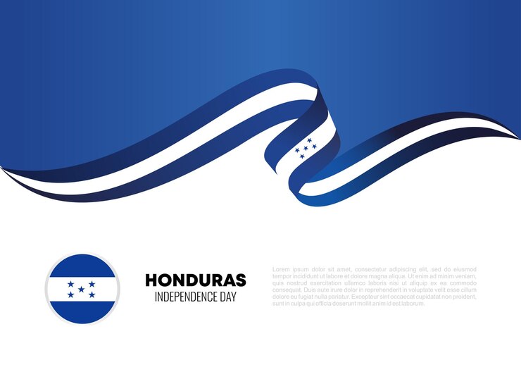 Cartel de fondo del día de la independencia de Honduras para la celebración nacional el 15 de septiembre