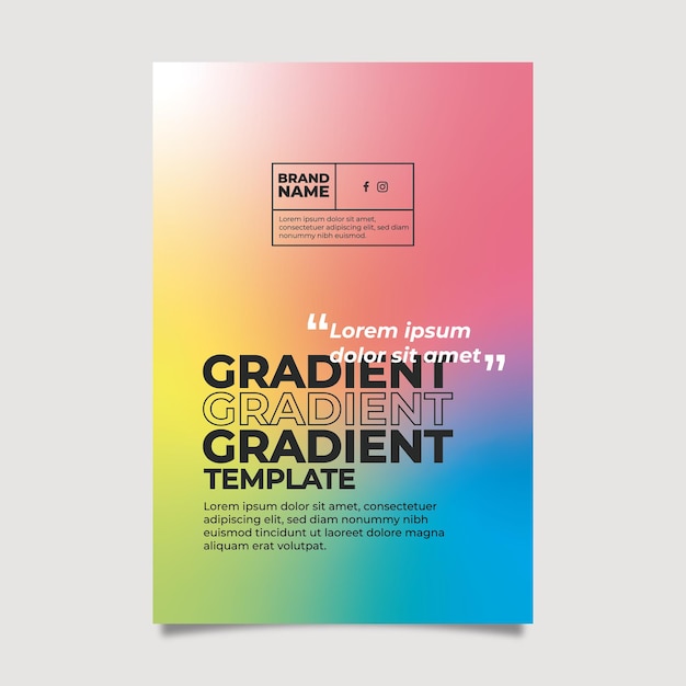 Cartel con fondo en gradiente
