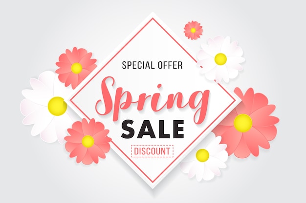 Cartel de fondo de promoción banner spring sale