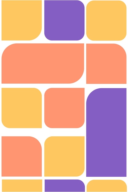 El cartel de la forma en colores clásicos vibrantes