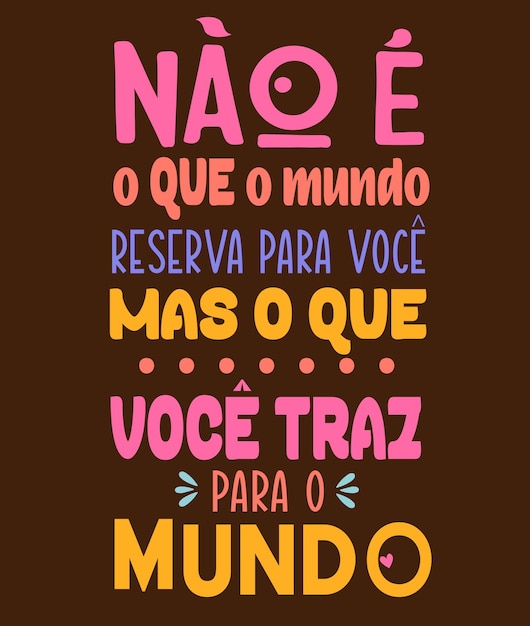 Un cartel con frases motivacionales en portugués brasileño