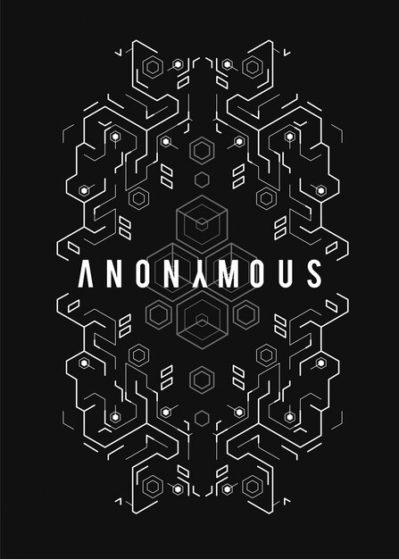 Cartel futurista Cyberpunk. Plantilla de cartel abstracto tecnológico con elementos de HUD.