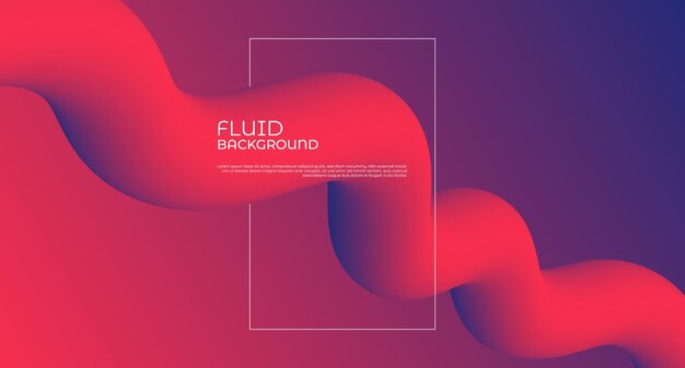 Cartel futurista de onda abstracta de tendencia moderna con diseño de fondo de innovación 3d degradado para la página de inicio de portada Ilustración vectorial