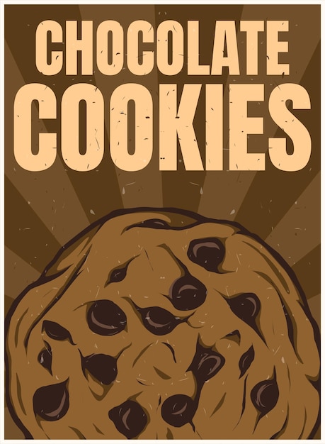 Vector cartel de galletas de chocolate para imprimir