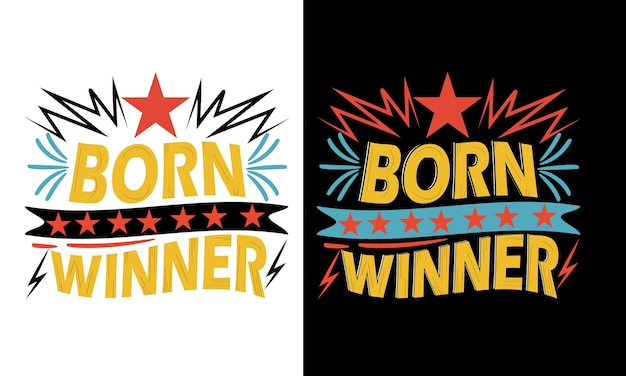 un cartel para el ganador del trofeo de la victoria con las palabras feliz ganador ganador ganado ganador en él