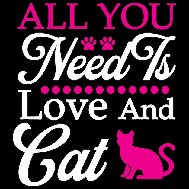 un cartel con un gato y gatos amor y gato