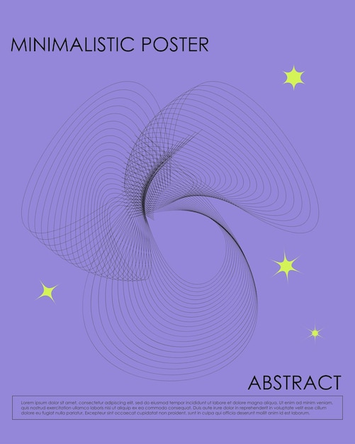 Cartel geométrico abstracto tarjeta minimalista de moda retro futurista y2k bauhaus y minimalismo geometría moderna gráfico digital sencillo tipografía obra de arte ornamento colorido ilustración vectorial