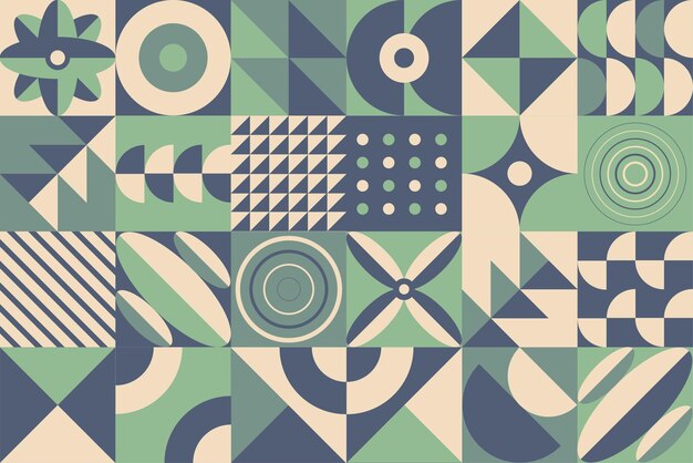 Cartel geométrico colorido Obra de arte minimalista forma simple para plantilla folleto web banner Ilustración vectorial