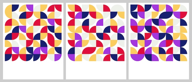 un cartel geométrico de diseño colorido