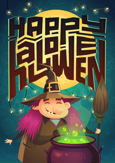 Cartel de halloween ilustración