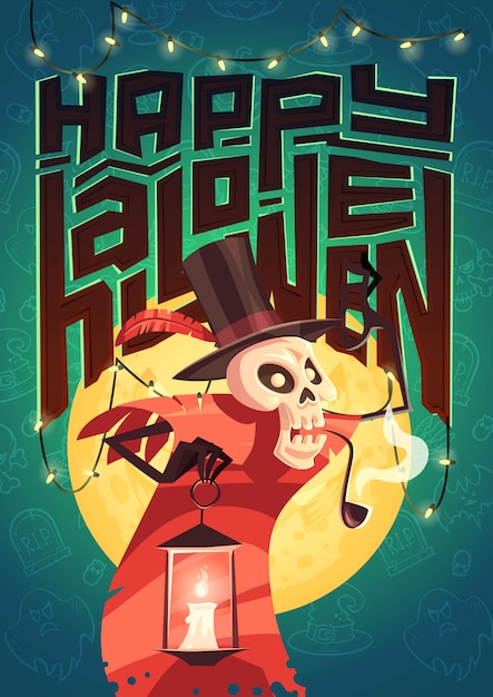 Cartel de halloween ilustración