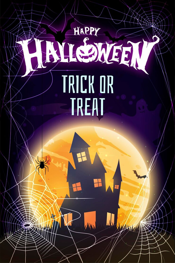 Cartel de Halloween vectorial gratis