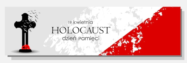 Vector cartel del holocausto para el día del recuerdo de los muertos en el holocausto