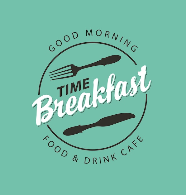 Cartel de la hora del desayuno