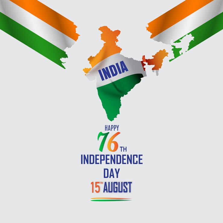 Cartel de ilustración del día de la independencia de vacaciones indias