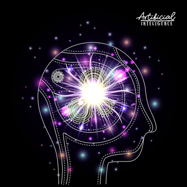 Vector cartel de inteligencia artificial