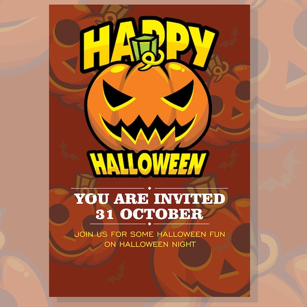 Cartel de invitación de fiesta de Halloween