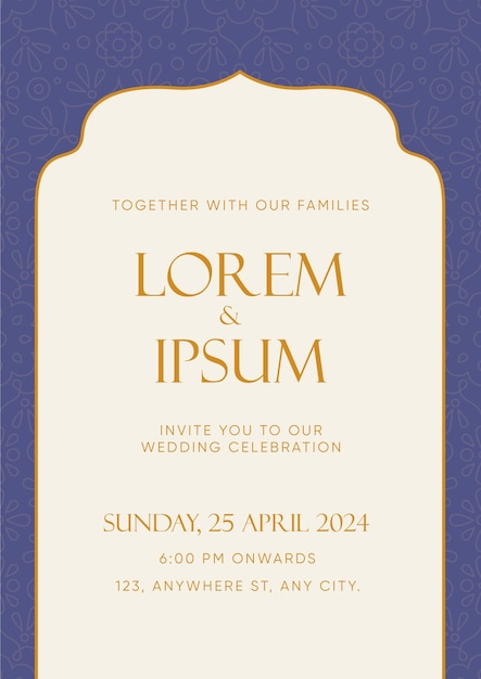 Vector el cartel de la invitación de la recepción de la boda
