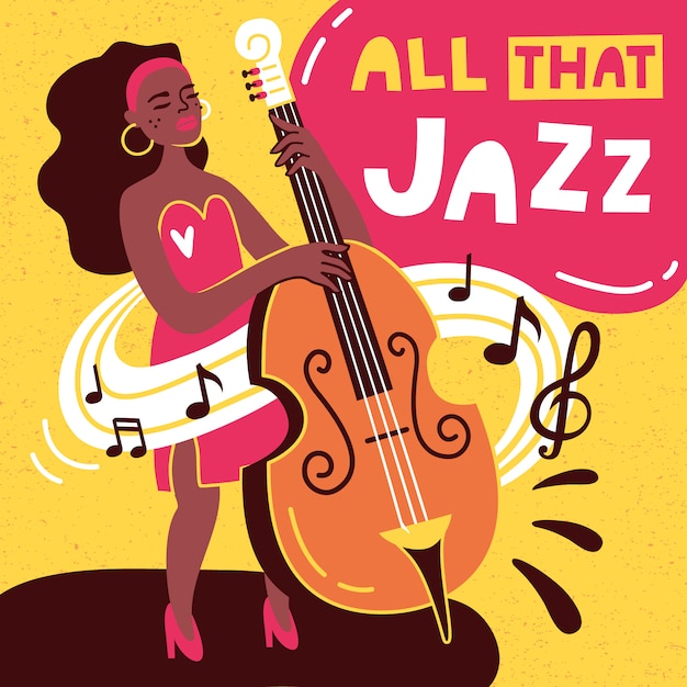 Cartel de jazz de diseño vectorial.