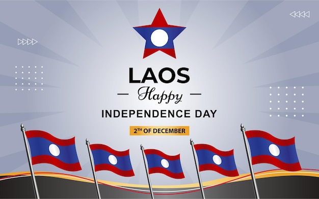 Cartel de Laos para el Día de la Independencia