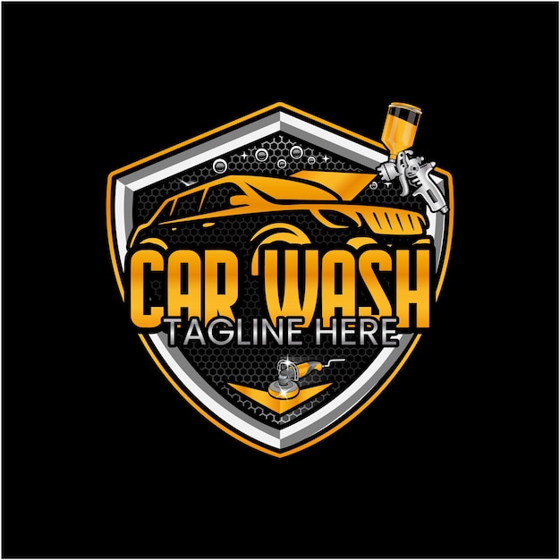 un cartel de lavado de coches que dice lavado de autos aquí aquí