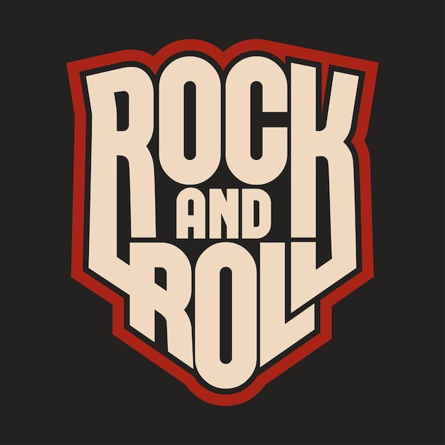 Cartel de letras de rock o vector de diseño de camiseta