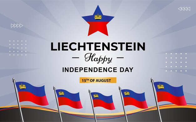 Cartel de Liechtenstein para el Día de la Independencia
