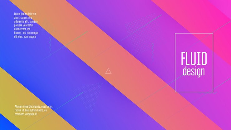 Vector cartel líquido composición comercial color diseño geométrico rai