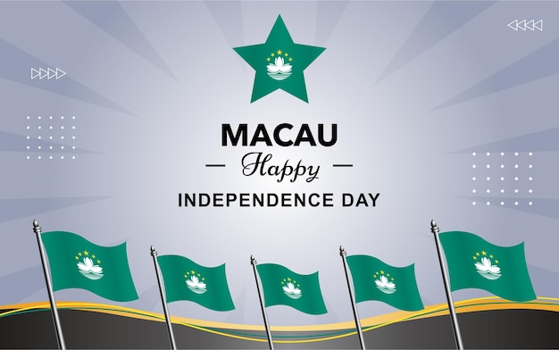 Cartel de macao para el día de la independencia