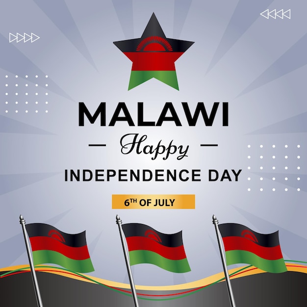 Cartel de malawi para el día de la independencia