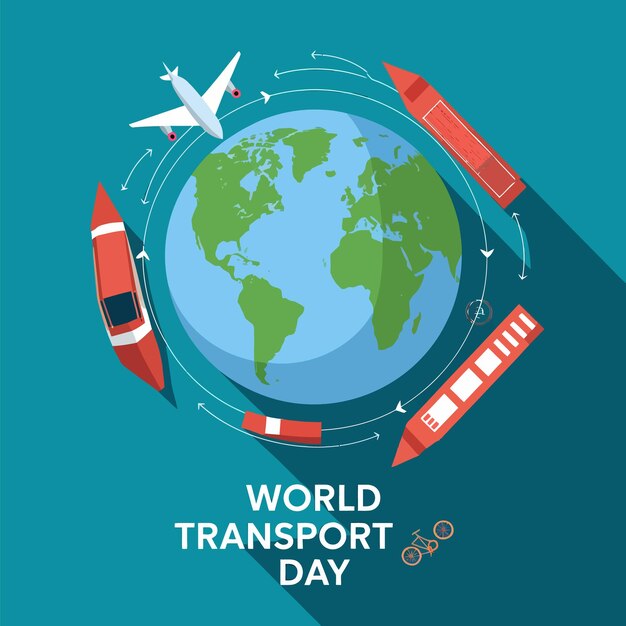 un cartel con un mapa del mundo y un avión con aviones y aviones a su alrededor