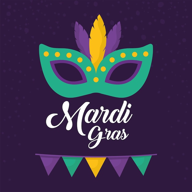 Vector cártel de mardi gras