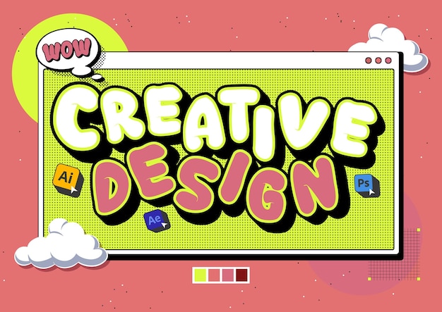 Cartel de marketing de diseñador gráfico a todo color