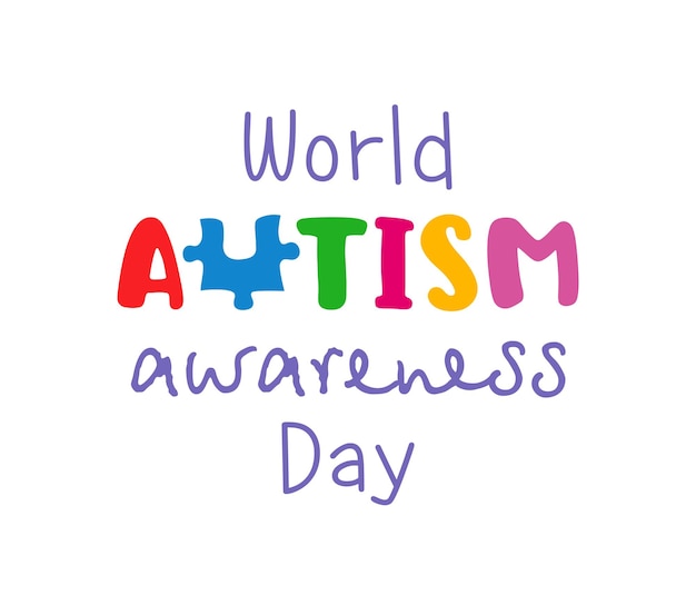 El cartel de los medios sociales del día mundial de concienciación sobre el autismo, la línea de tiempo de la red, el diseño colorido, la pancarta de la escuela.