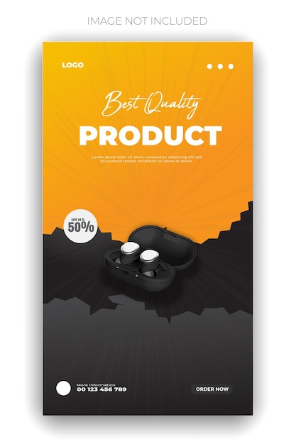 un cartel para el mejor producto con un fondo negro
