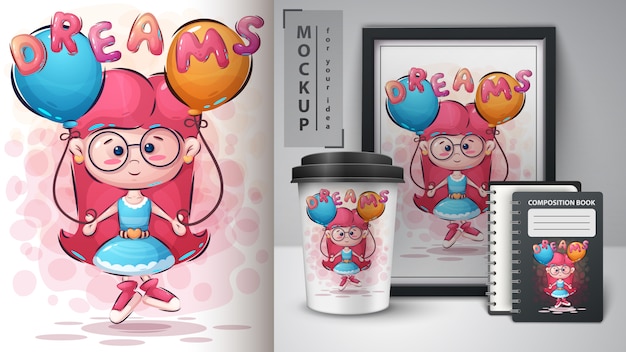 Cartel y merchandising de Dreams Girl